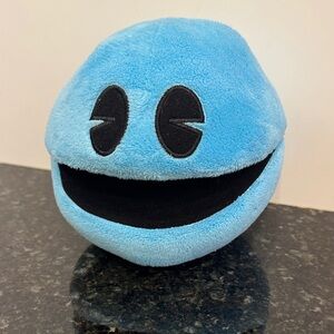 PAC-Man Blue Classic Round Toy 7 inch Plush .